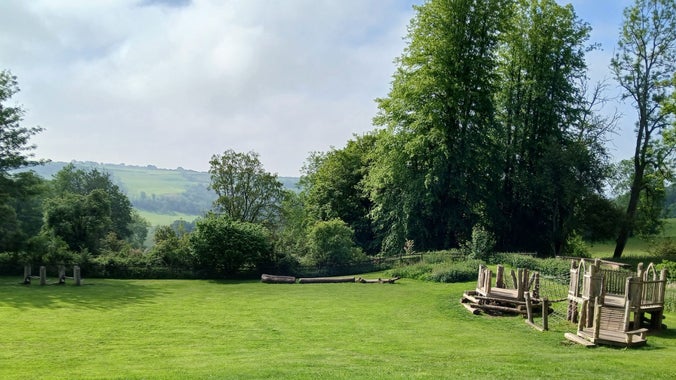 A children's play area with view